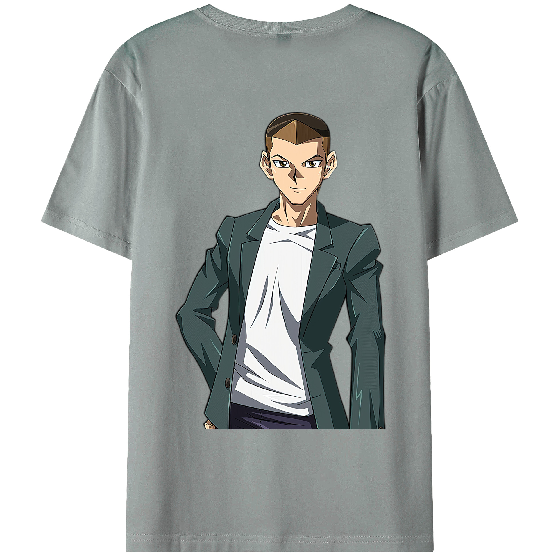 （画像用） 遊☆戯☆王 Yu-Gi-Oh! 綿100％ メンズ半袖Tシャツ（バックプリント） 通気性